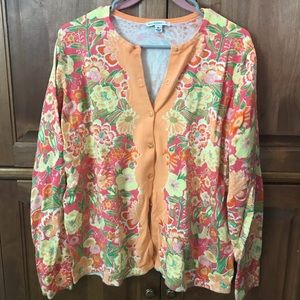 Isaac Mizrahi Live floral cardigan size XL